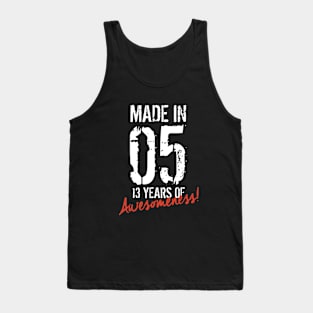 Made In 05 13 Years Of Awesome Ness Awesome Tank Top